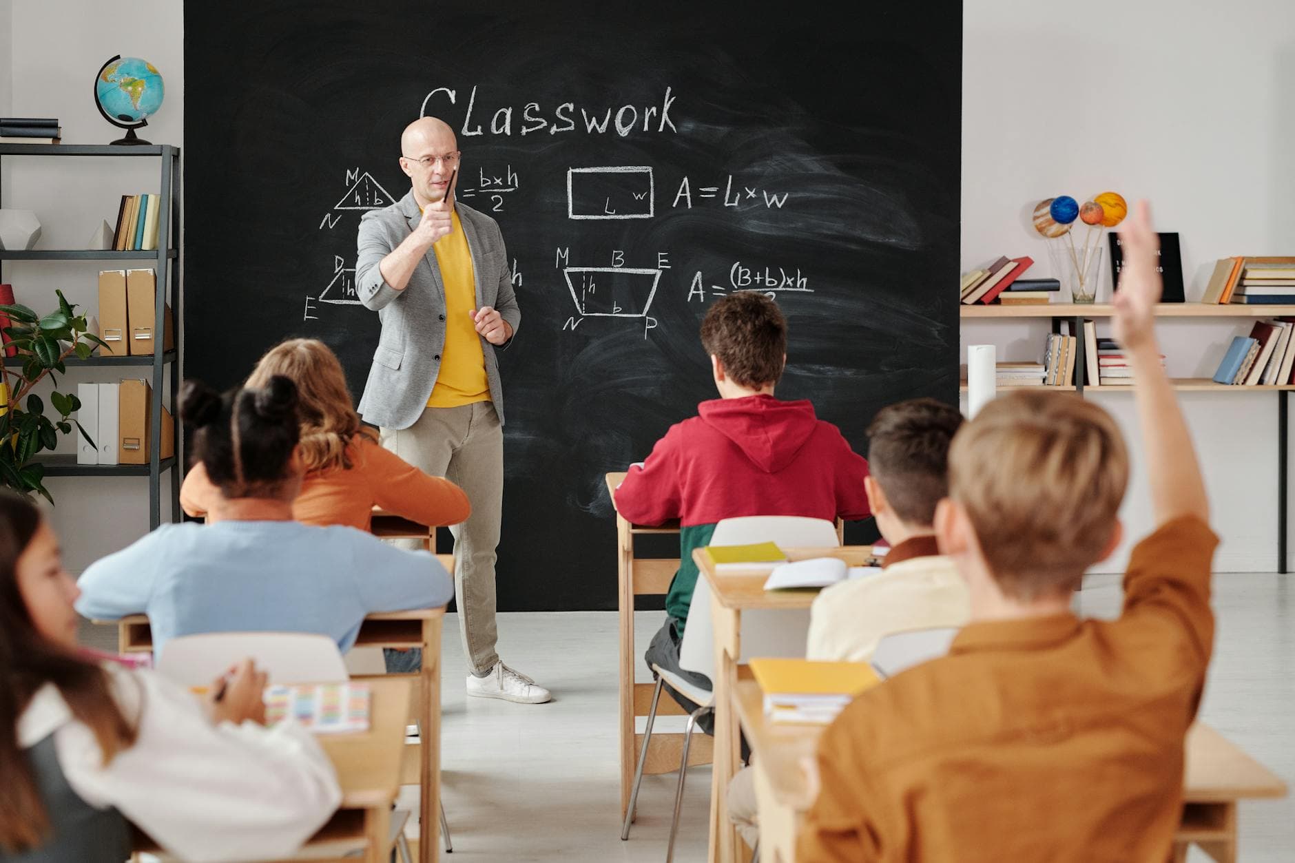 teacher teaching student